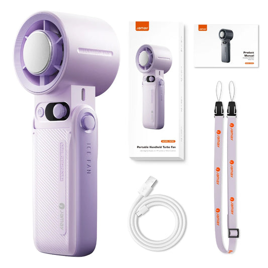 TurboBreeze™ – 199-Speed Handheld Fan with LED Display - WM DigitalBay