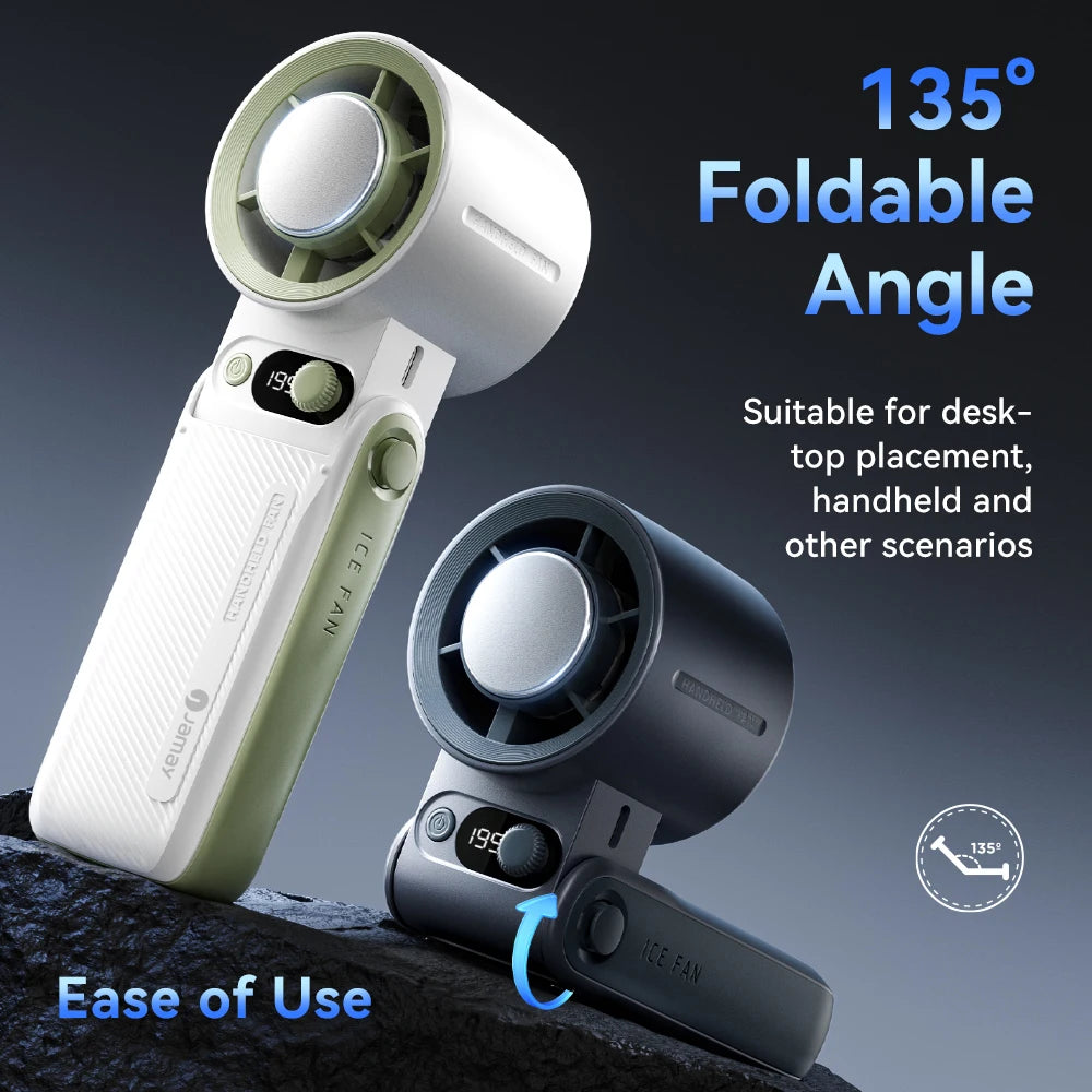 TurboBreeze™ – 199-Speed Handheld Fan with LED Display - WM DigitalBay