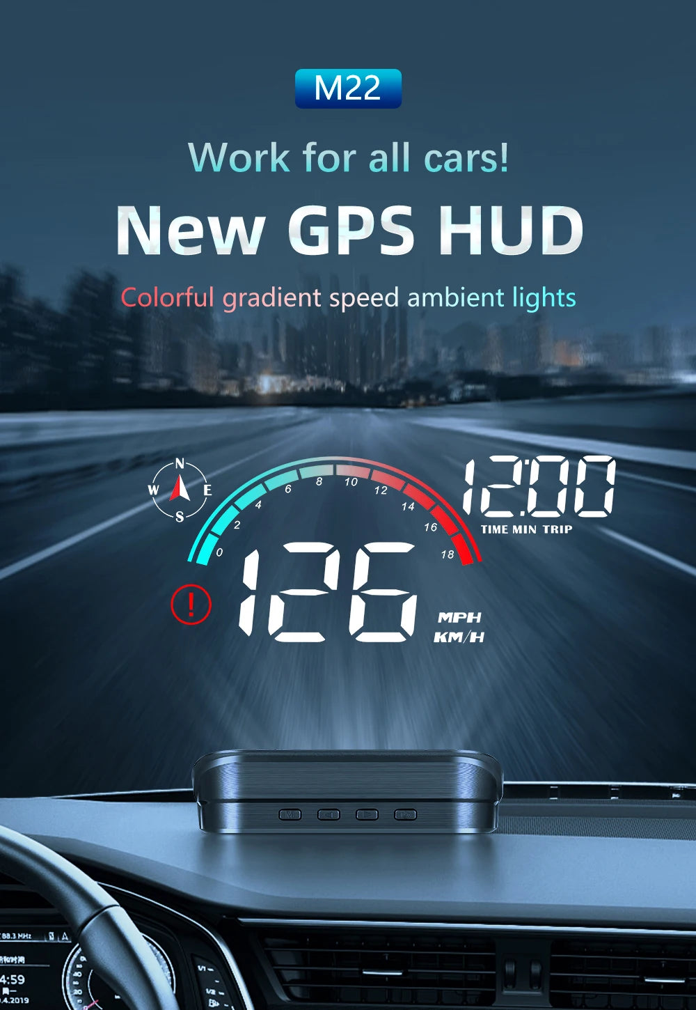 DriveHUD™ – M22 GPS Speedometer - WM DigitalBay