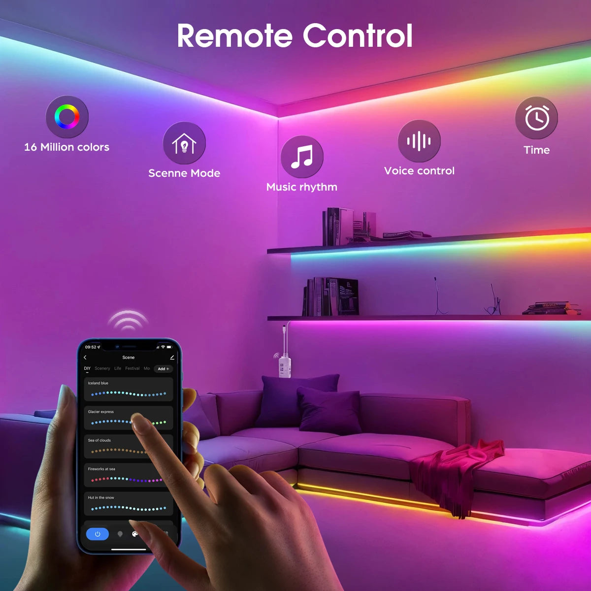 GlowFlow™ – Smart RGBIC LED Strip - WM DigitalBay