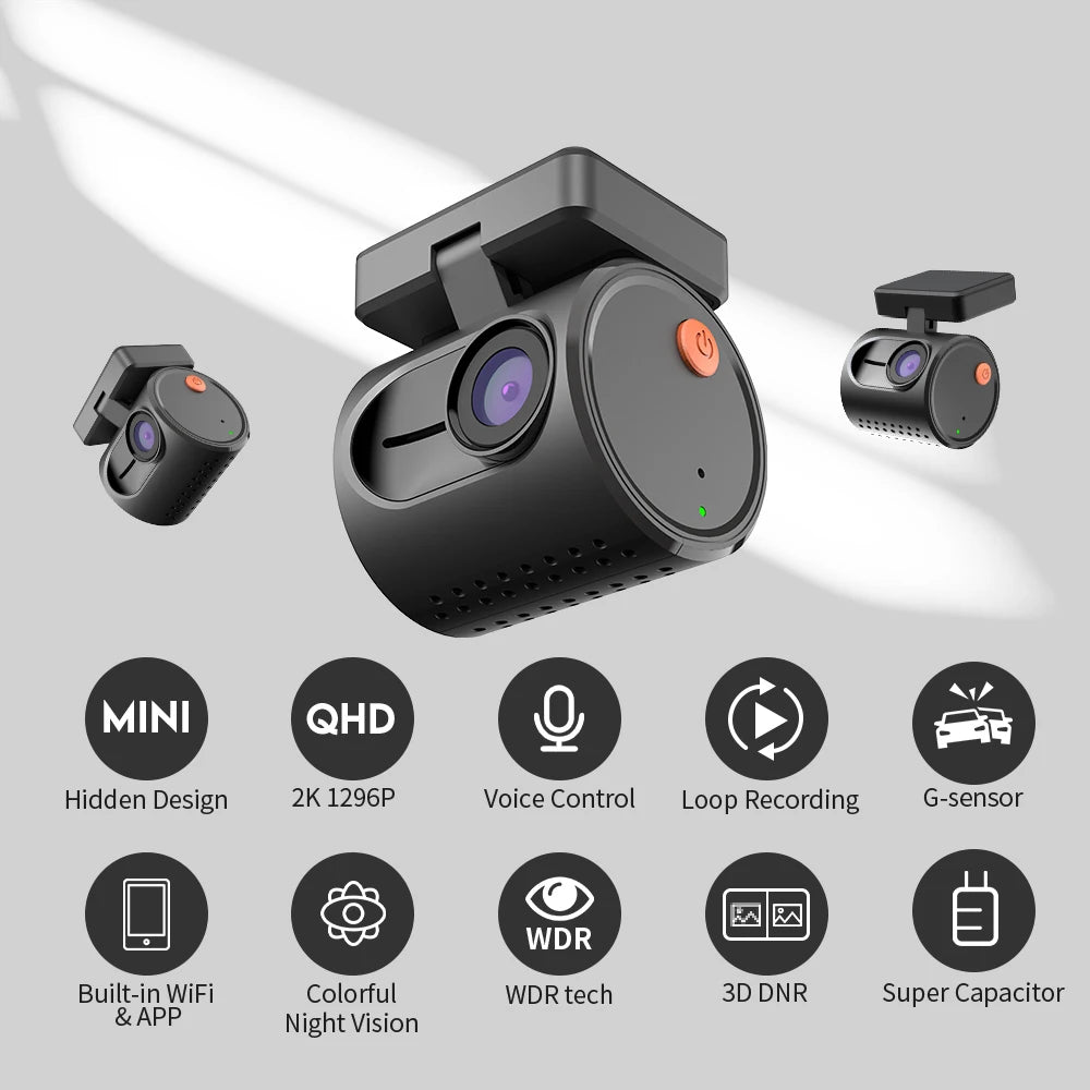 RoadGuard™ – 2K Mini Dash Camera with WiFi & Night Vision - WM DigitalBay