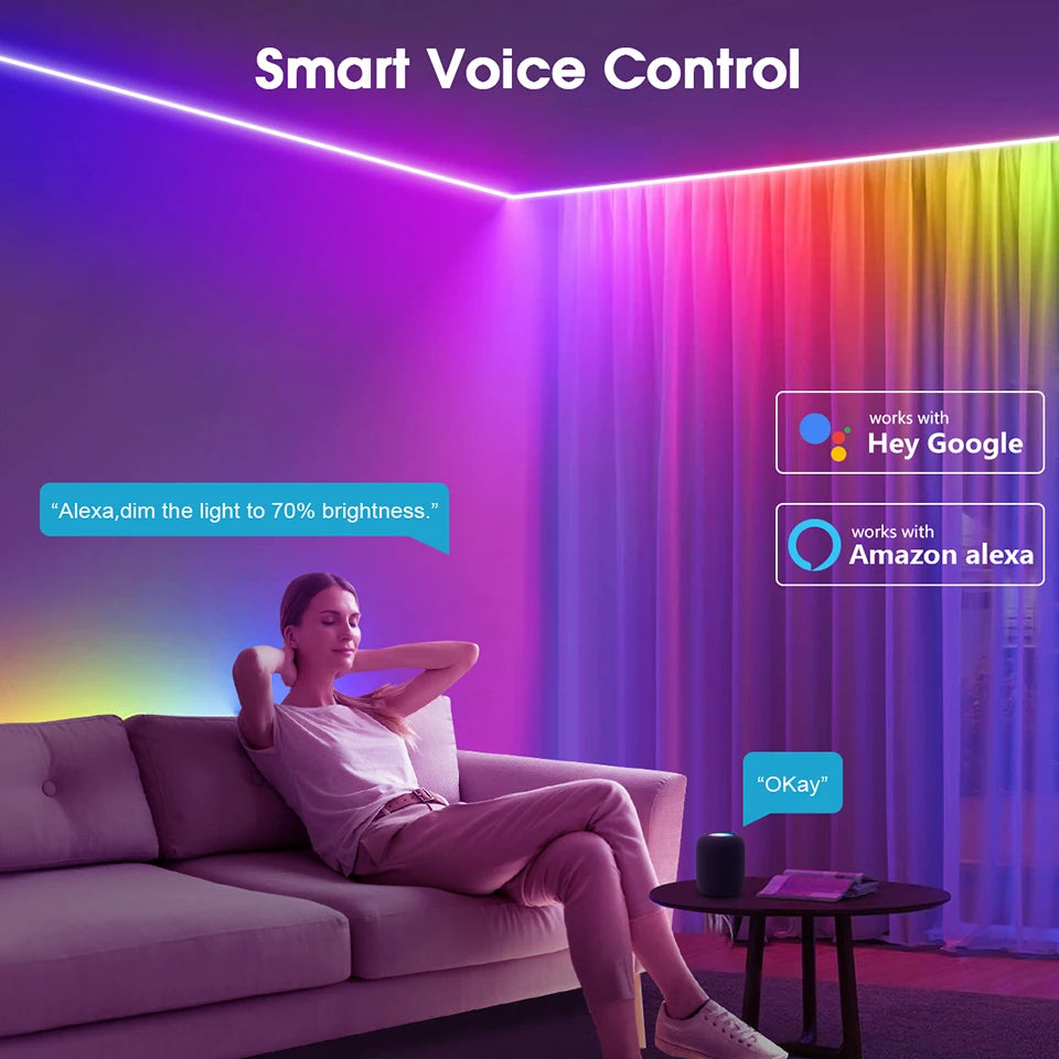 GlowFlow™ – Smart RGBIC LED Strip - WM DigitalBay