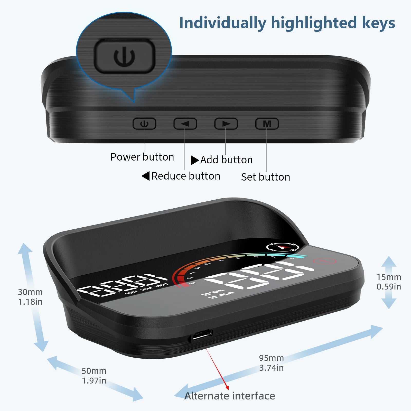 DriveHUD™ – M22 GPS Speedometer - WM DigitalBay