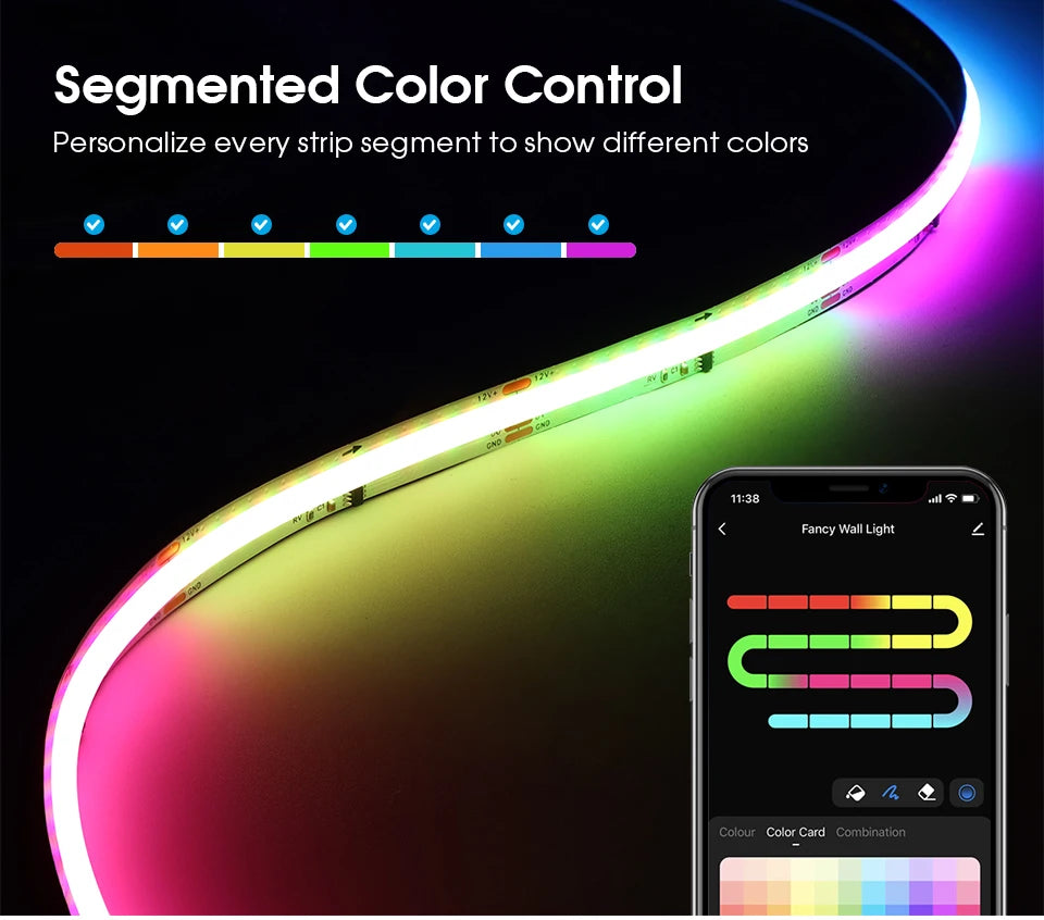 GlowFlow™ – Smart RGBIC LED Strip - WM DigitalBay