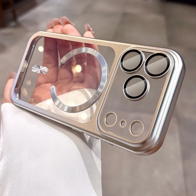 iPhone 17 Pro Max Luxury MagSafe Clear Case