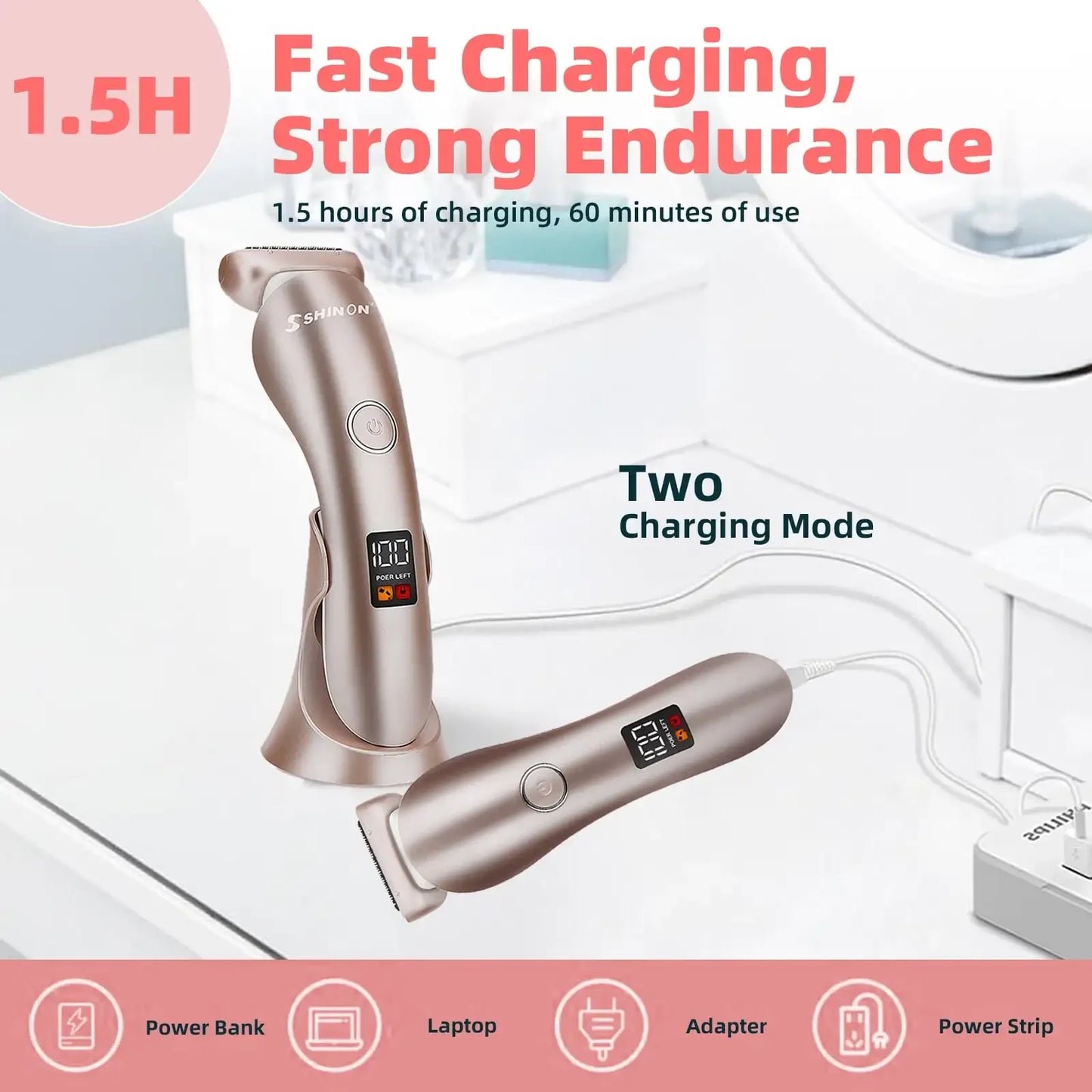 SmoothGleam™ – Women’s Cordless LED Razor - WM DigitalBay