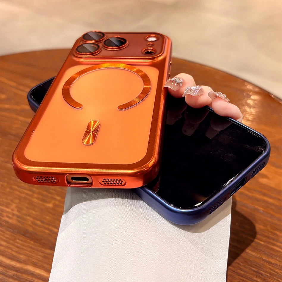 iPhone 17 Pro Max Luxury MagSafe Clear Case