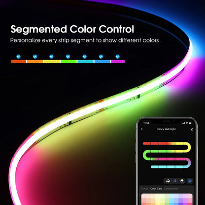 GlowFlow™ – Smart RGBIC LED Strip - WM DigitalBay