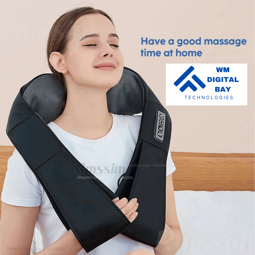 RelaxEase™ – Shiatsu Heated Neck & Back Massager - WM DigitalBay