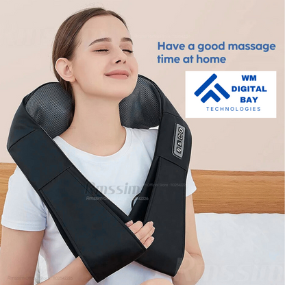RelaxEase™ – Shiatsu Heated Neck & Back Massager - WM DigitalBay